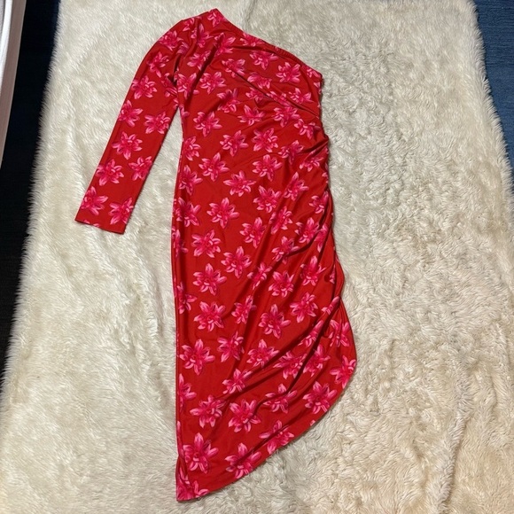 NWT Jonathan Cohen Floral One Sleeve Dress - Size 2XL - Picture 2 of 6